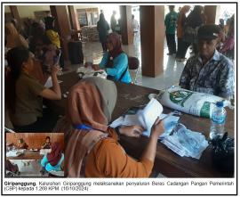 Penyaluran Beras Cadangan Pangan Pemerintah (CBP) kepada 1.268 KPM di Giripanggung